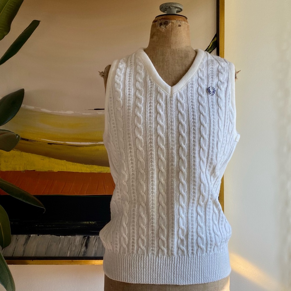 VTG Fred Perry Cable Knit Sweater Vest